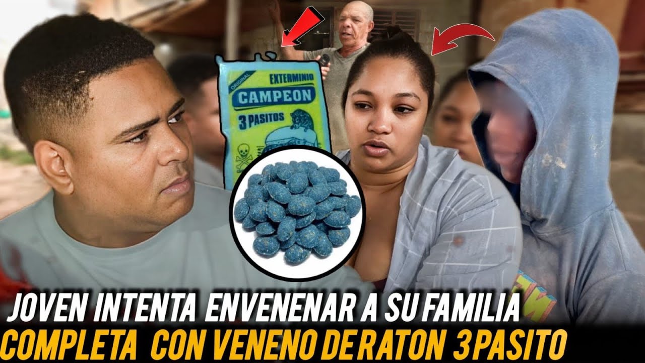 JOVEN INTENTA ENVENENAR A SU FAMILIA COMPLETA CON VENENO DE RATÓN 3 PASITOS
