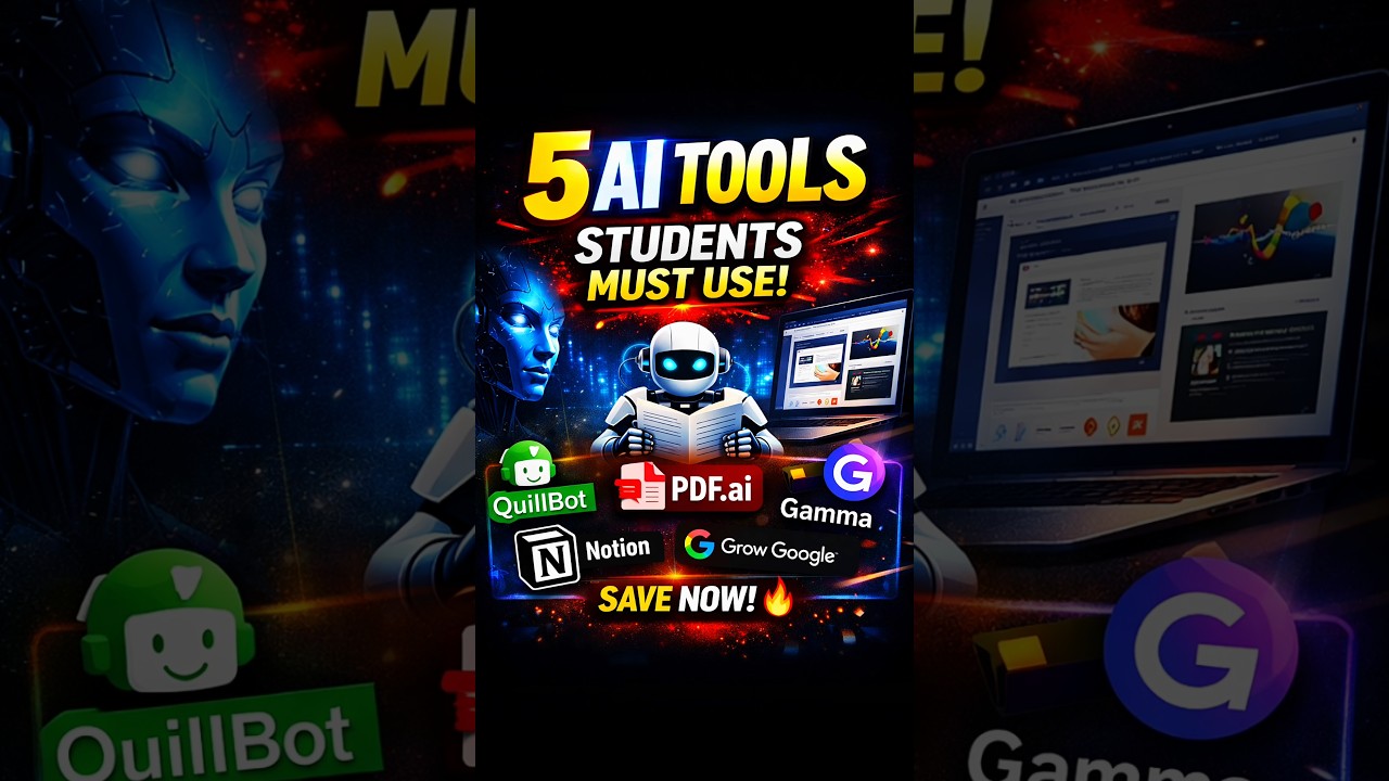 Don't Study Hard… Study Smart! 5 AI Tools No One Told You 😳