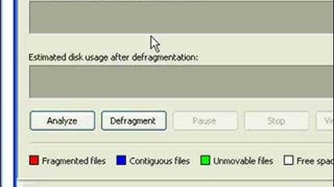 Using windows xp defragment tool to speed up xp