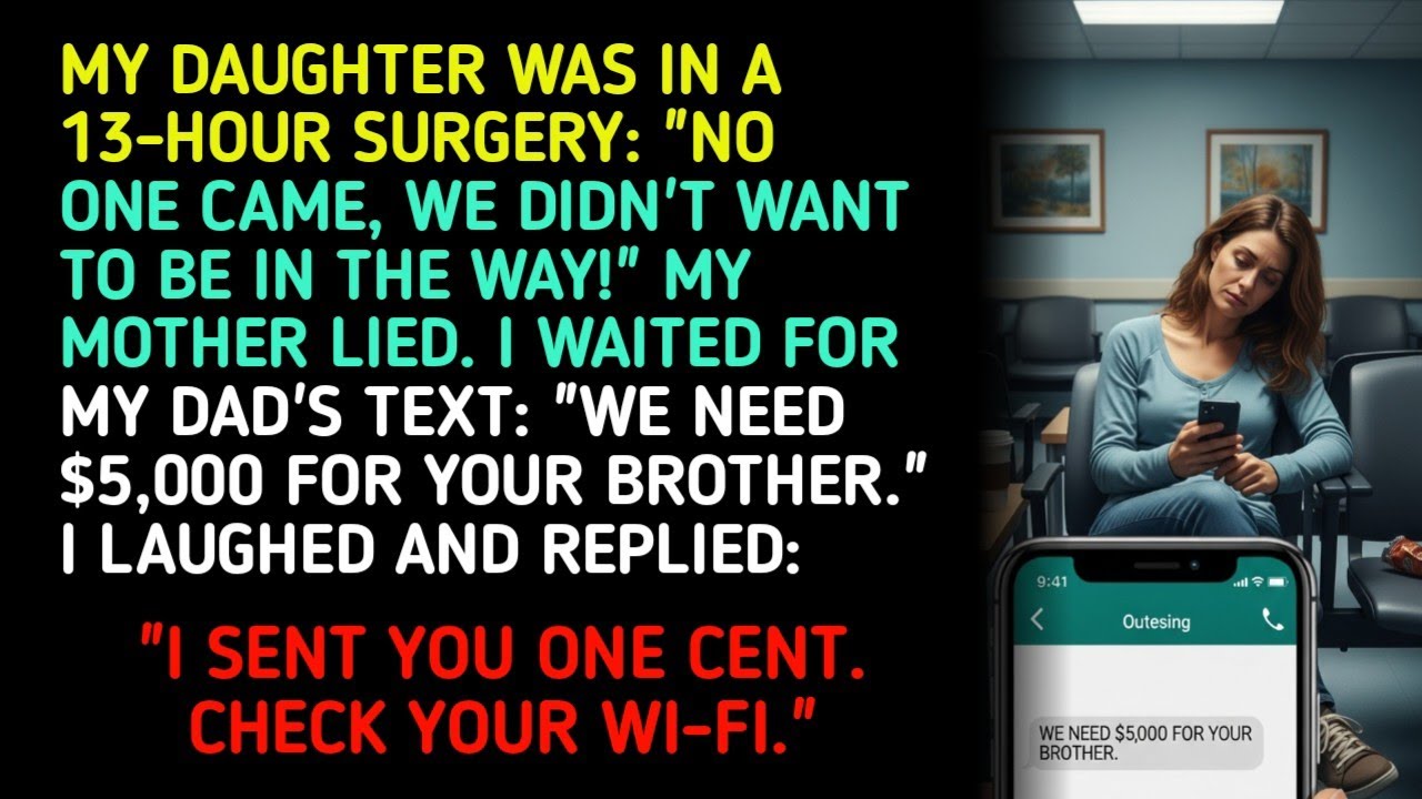 MY DAUGHTER WAS IN A 13-HOUR SURGERY: 