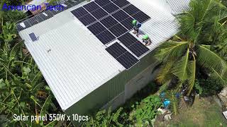 How to install solar system 5kw with Lithium battery LiFePO4 11.7kwh solar5.5kwp | Free energy