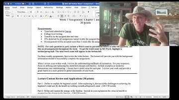 SOC 201 W1 Assignment Overview