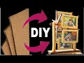 Best use of waste cardboard || Diy cardboard Rotating photo frame