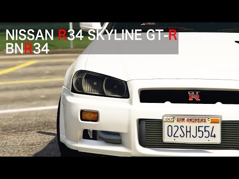 GTA5 MOD 日産 R34 SKYLINE GT-R(BNR34)でテストトライブ