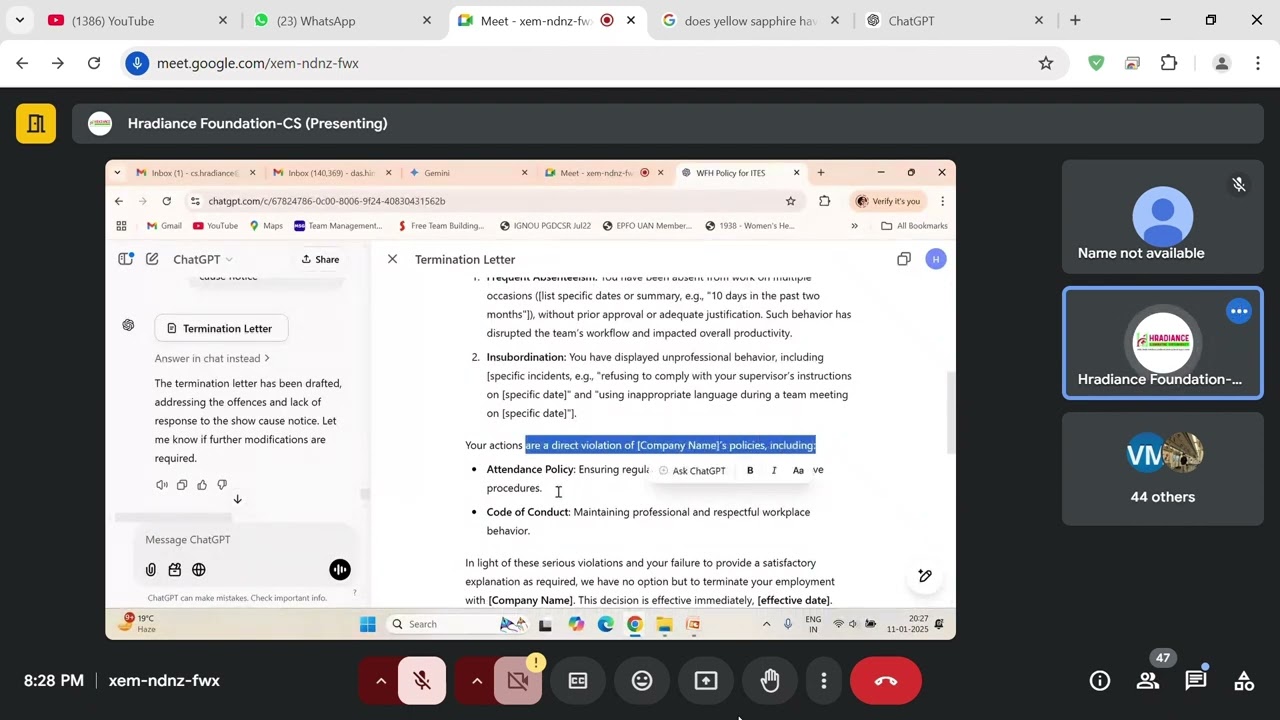 12/13 MSMSE AI HR Training 11th  Jan 2025