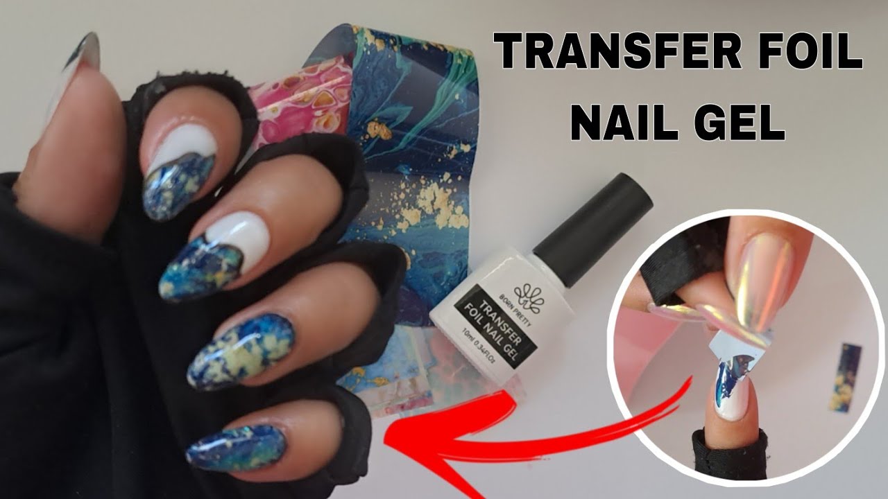 How to Use Born Pretty Transfer Foil Nail Gel DIY Nail Art Using Nail Foil BEST Nail Foil