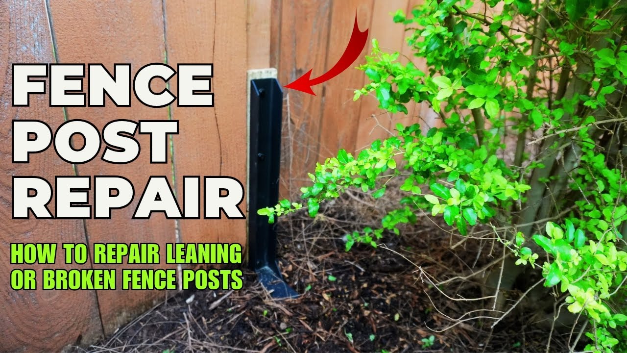 🔨 NO DIGGING! Fix Your LEANING Fence Post with Metal Stakes (Easy DIY Fence Repair)