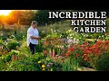 Breathtaking raised bed garden full of veg  flowers only 6 months old