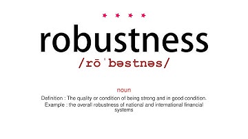 How to pronounce robustness - Vocab Today