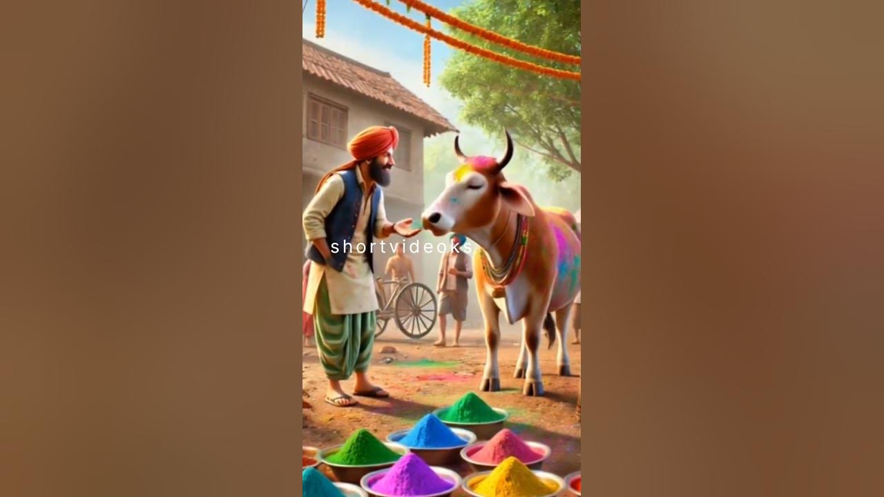 holi festival cows