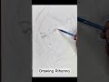 Drawing Rihanna. #sketch #portrait #rihanna