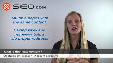 What is duplicate content?