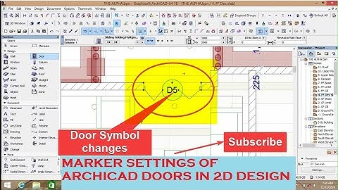 Archicad Doors and windows marker settings