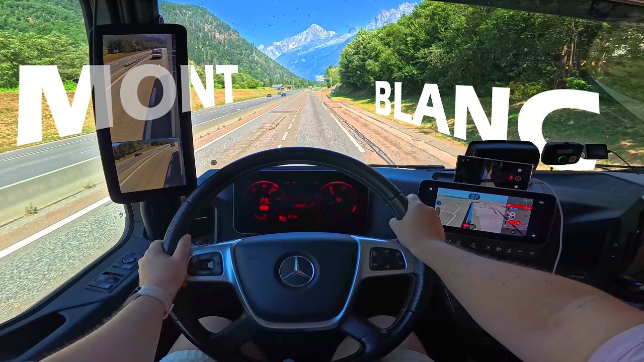 POV Вождение грузовика 👧 /// Процедуры проезда через тоннель Монблан 🚛🏔️🚦