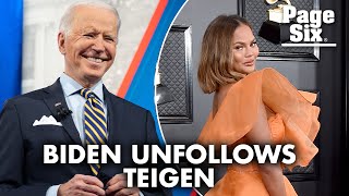 Chrissy Teigen begs Biden to unfollow her on Twitter | Page Six Celebrity News