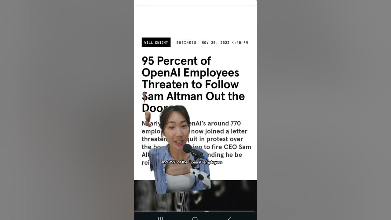 95 Percent of OpenAI Employees Threaten to Follow Sam Altman Out