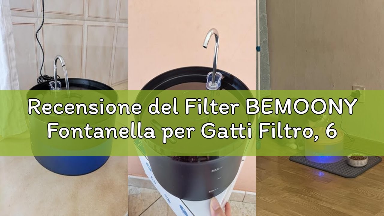 Recensione del Filter BEMOONY Fontanella per Gatti Filtro, 6 Filtri a Carbone + 6 Spugne, Multi-Filt