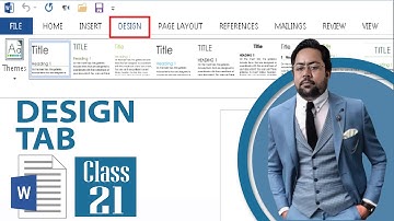 How to use Design tab in Word Class 21|How to add watermark in Word| How to add page borders in Word