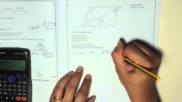 Edexcel GCSE Paper 2 November 2012 Question 6 - Angles