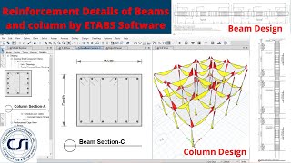 Reinforcement Details of Beam and Column by ETABS Software | Building design | Civil Engineering | screenshot 5