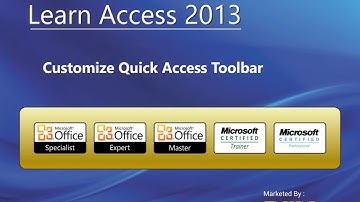 Access 2013 Customize QAT | Learning Access 2013 Tutorial | Computer Knowledge