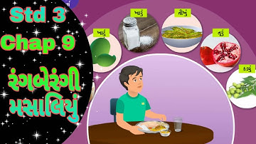 STD 3 Gujarati Chap 9 Rangaberangi masaliyu 9 રંગબેરંગી મસાલિયું