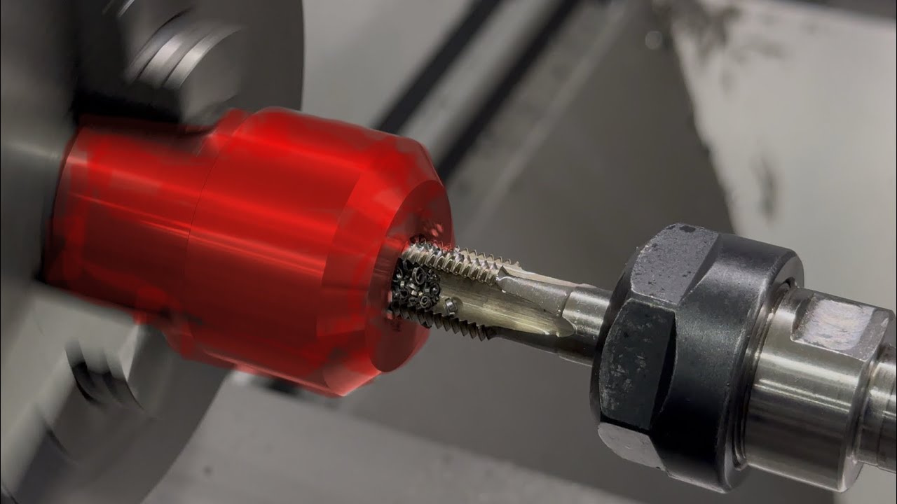 Demonstration Rigid tapping G1/4” on the DynaTurn 102 CNC lathe - YouTube