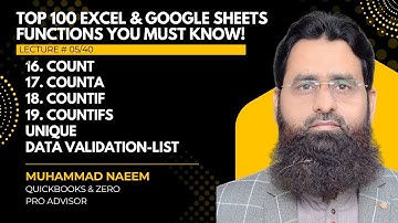 Master INT & ROUND Functions in Excel & Google Sheets | Lecture 5/40 | Muhammad Naeem