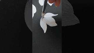 Ilustración Floral Fondo Negro Con Acrilicos