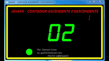 JavaFX - contador infinito ascendente e descendente