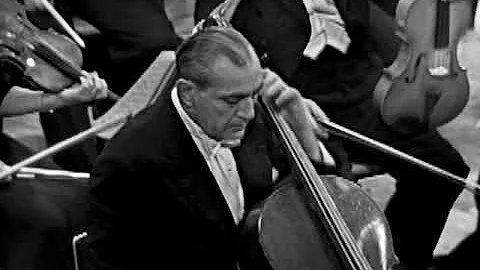 Gregor Piatigorsky, cello - Walton - Cello Concerto (1957 - video - complete)