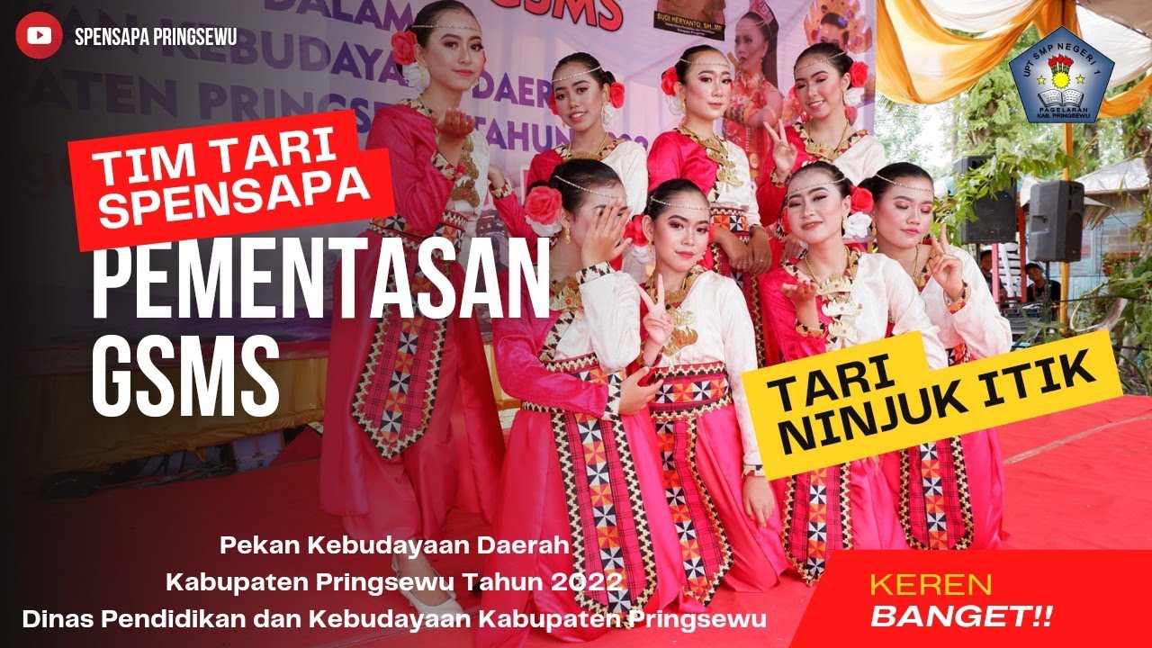 Tari Kreasi Ninjuk Itik | Pementasan GSMS | UPT SMP N 1 Pagelaran Pringsewu