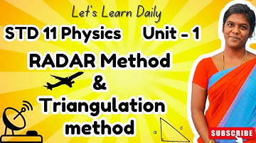 Triangulation Method📐 & RADAR Method📡| STD 11 Unit-1| #std11physics #radar #triangulation