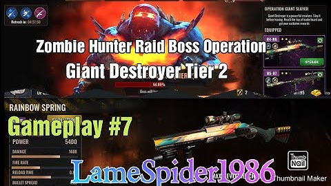 Zombie Hunter (CLLJANhpFTQ) Raid Boss Operation Gameplay #7 Giant Destroyer (Tier 2).