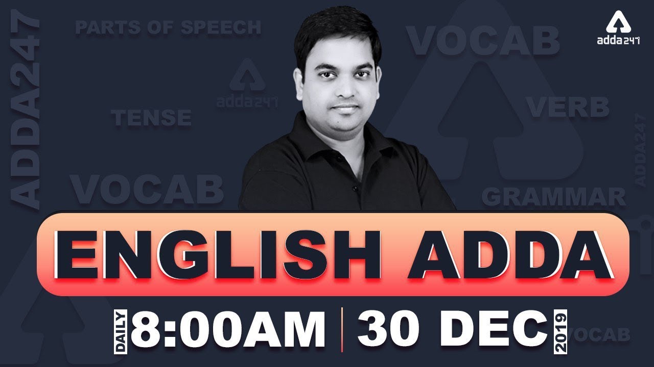 08:00 AM - Basic English Grammar & Vocabulary | English Adda 30 Dec ...