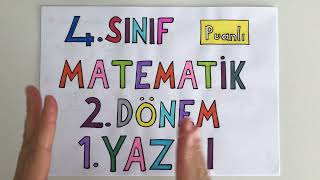 4 Matematik 2. Dönem 1. Yazılı