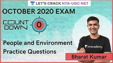 People and Environment Practice Questions | Target NTA-UGC NET Paper 1 for 2020/2021 | Kumar Bharat