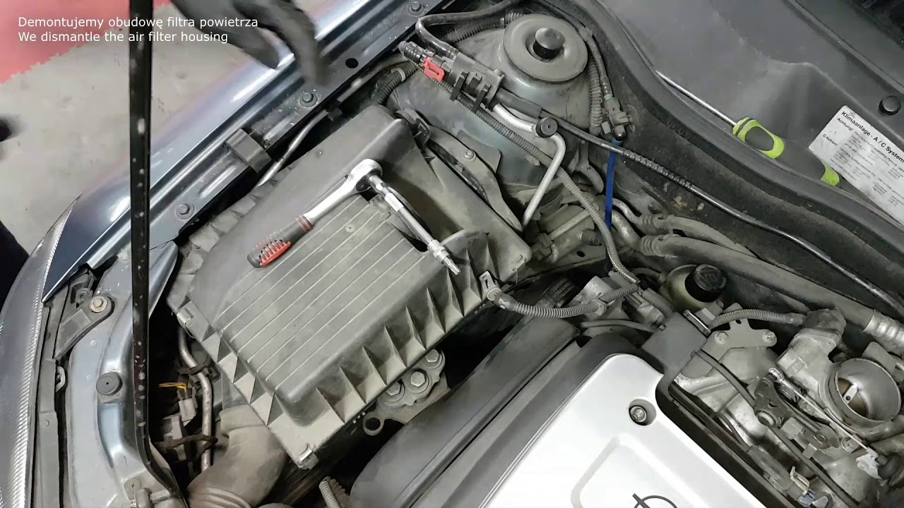 film Telegraph Rabbit Jak zdemontować obudowę filtra powietrza Opel Astra G II - YouTube