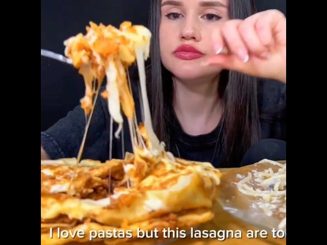 CHEESY LASAGNA + CREAMY PASTA | ASMR EATING |  MUKBANG #mukbang #asmrfood #asmreating #pasta