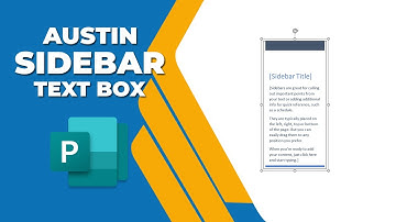 How to insert Austin sidebar text box in publisher