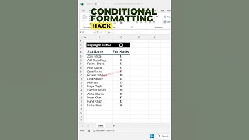 Conditional Formatting Hack 🚀🤯💯 #ExcelTips #ConditionalFormatting #SpreadsheetMagic