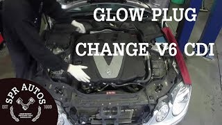 Mercedes M642 v6 cdi glow plug replacement time-lapse