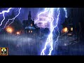 Fight insomnia strong thunderstorm sounds with pouring rain intense thunder and powerful lightning