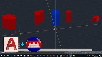 AUTOCAD 3D KHMER TUTORIAL|How to Use ( Union, Subtract and Intersect ) in Auto CAD 2018 | Lesson 04​
