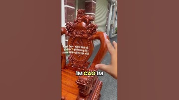 😱Chỉ 5xtr bộ nghê thái tử cột 12 -chân 14 gỗ hương đá vip #đồgỗ #noithat #m#dogogiare #bànghế #nghê