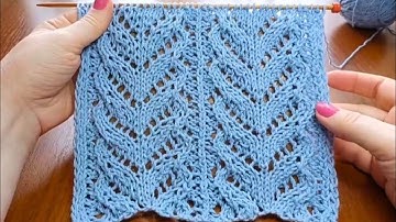 Узор спицами " Ажурная коса "  + схема. Knitting pattern "An openwork braid " + scheme.