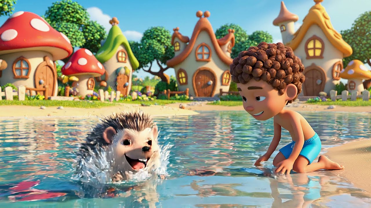 Sonic Pocket Hedgehog Spun Through a Water Slide | Nursery Rhymes for Kids & Baby Songs