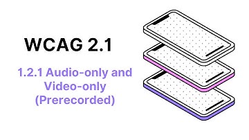 WCAG 2.1 Guideline 1.2.1 Audio-only and Video-only (Prerecorded)