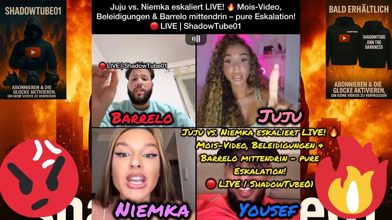 Juju vs. Niemka eskaliert LIVE! 🔥 Mois-Video, Beleidigungen & Barrelo mittendrin – pure Eskalation!🤬