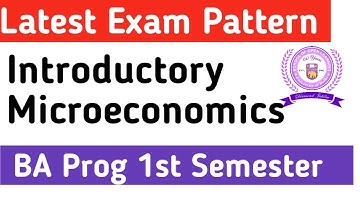 Introductory Microeconomics Exam Pattern BA PROG first semester DU